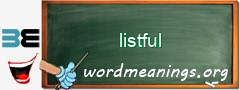 WordMeaning blackboard for listful